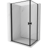Mexen Mist-B Duo kabina prysznicowa uchylna 80 x 90 cm, czarna ramka, czarna - 8A2-080L-090P-70-70