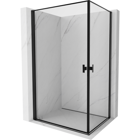 Mexen Mist-B Duo kabina prysznicowa uchylna 100 x 90 cm, czarna ramka, czarna - 8A2-100L-090P-70-70