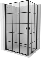 Mexen Mist-B Duo kabina prysznicowa uchylna 70 x 90 cm, czarna kratka, czarna - 8A2-070L-090P-70-77