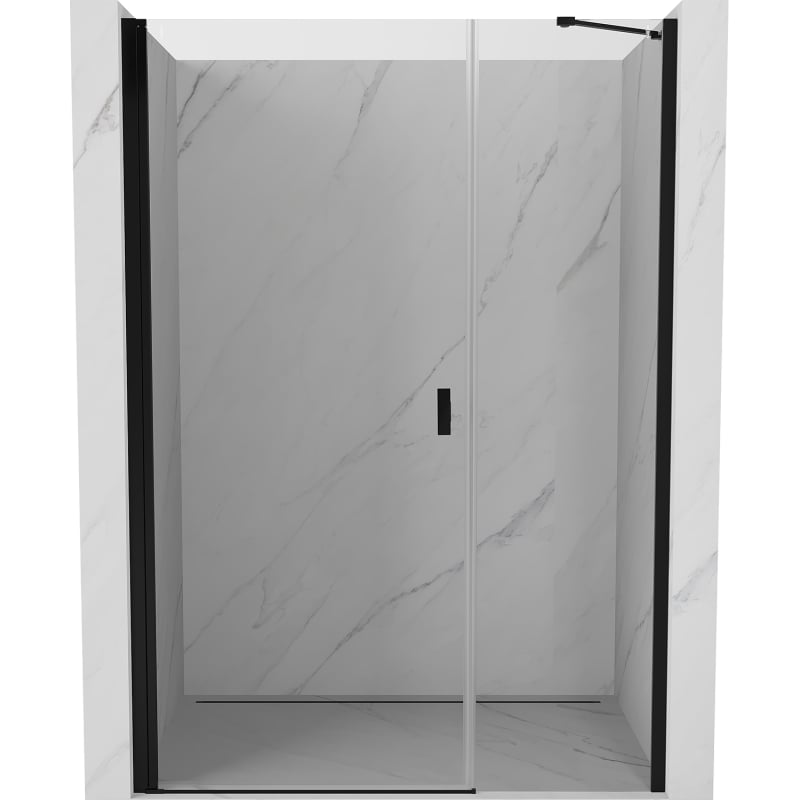 Mexen Mist-B drzwi prysznicowe uchylne 95 cm, transparent, czarne - 8A2-095-001-70-00