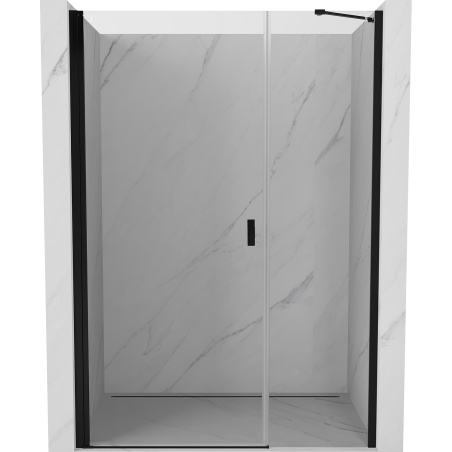 Mexen Mist-B drzwi prysznicowe uchylne 110 cm, transparent, czarne - 8A2-110-001-70-00
