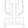 Mexen Mist-B drzwi prysznicowe uchylne 115 cm, transparent, czarne - 8A2-115-001-70-00