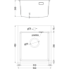 Mexen Solix zlewozmywak stalowy 1-komorowy 400 x 450 mm, inox HC - 6401401000-01HC
