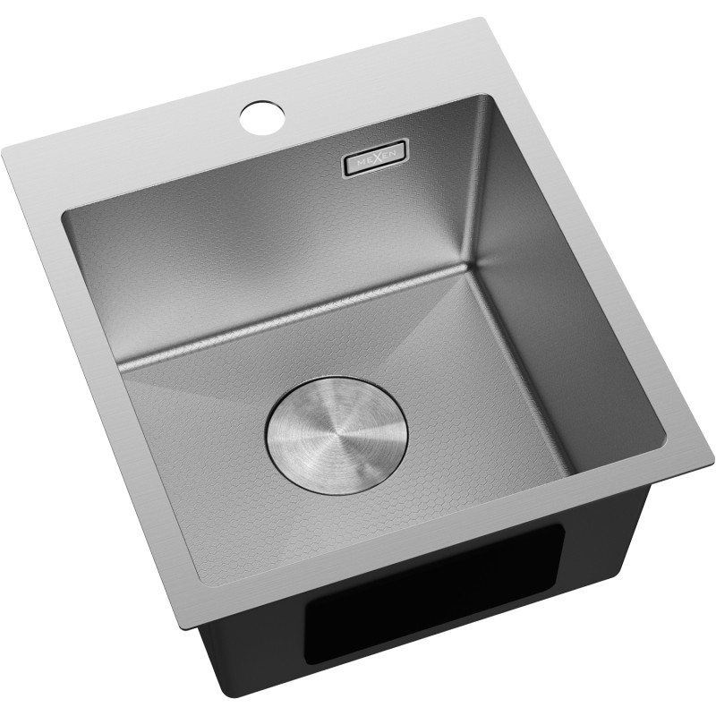 Mexen Solix zlewozmywak stalowy 1-komorowy 400 x 450 mm, inox HC - 6401401000-01HC