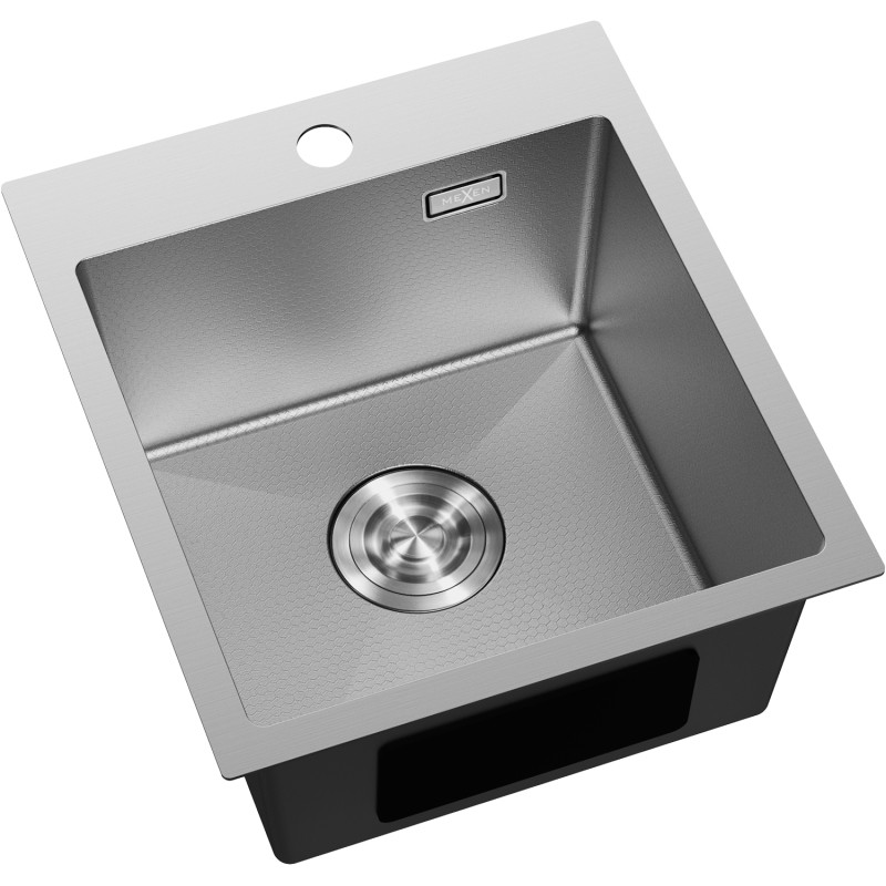 Mexen Solix zlewozmywak stalowy 1-komorowy 400 x 450 mm, inox HC - 6401401000-01HC