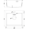 Mexen Solix zlewozmywak stalowy 1-komorowy 500 x 450 mm, inox - 6402501000-01