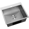 Mexen Solix zlewozmywak stalowy 1-komorowy 500 x 450 mm, inox HC - 6402501000-01HC