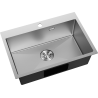 Mexen Solix zlewozmywak stalowy 1-komorowy 650 x 450 mm, inox - 6403651000-01