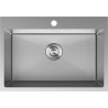 Mexen Solix zlewozmywak stalowy 1-komorowy 650 x 450 mm, inox HC - 6403651000-01HC