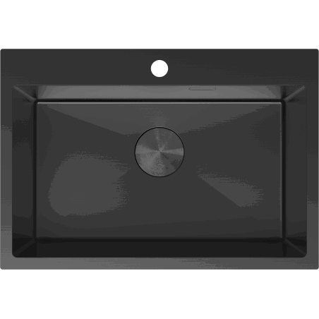 Mexen Solix zlewozmywak stalowy 1-komorowy 650 x 450 mm, czarny - 6403651000-70