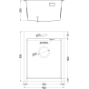 Mexen Solix zlewozmywak stalowy 1-komorowy 400 x 500 mm, złoty - 6406401000-55