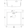 Mexen Solix zlewozmywak stalowy 1-komorowy 500 x 500 mm, inox - 6407501000-01