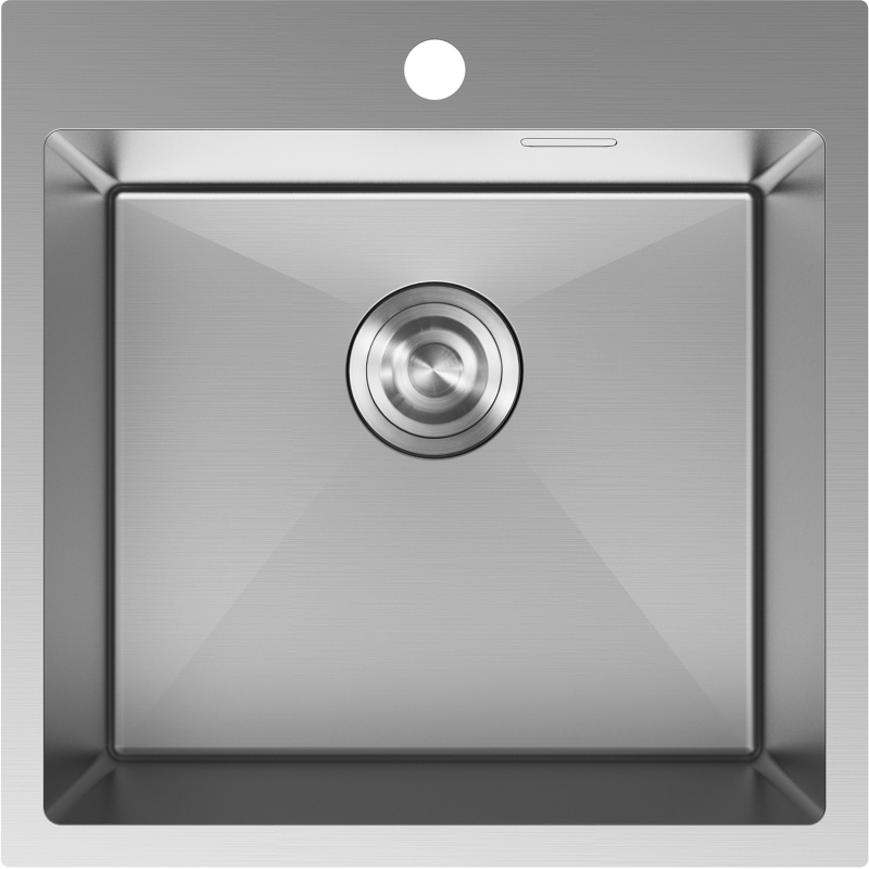 Mexen Solix zlewozmywak stalowy 1-komorowy 500 x 500 mm, inox - 6407501000-01