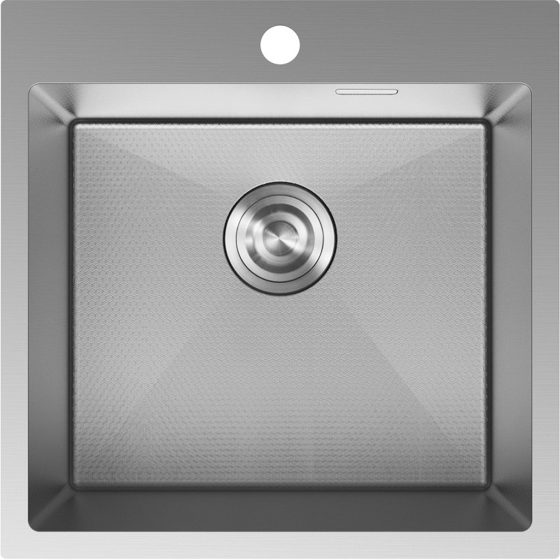 Mexen Solix zlewozmywak stalowy 1-komorowy 500 x 500 mm, inox HC - 6407501000-01HC