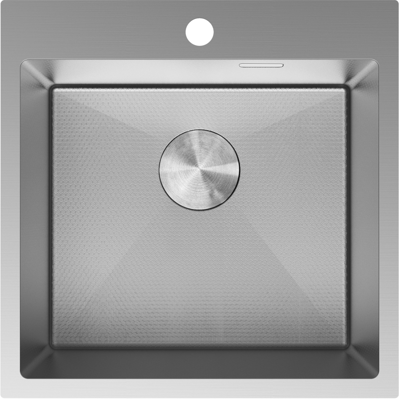 Mexen Solix zlewozmywak stalowy 1-komorowy 500 x 500 mm, inox HC - 6407501000-01HC