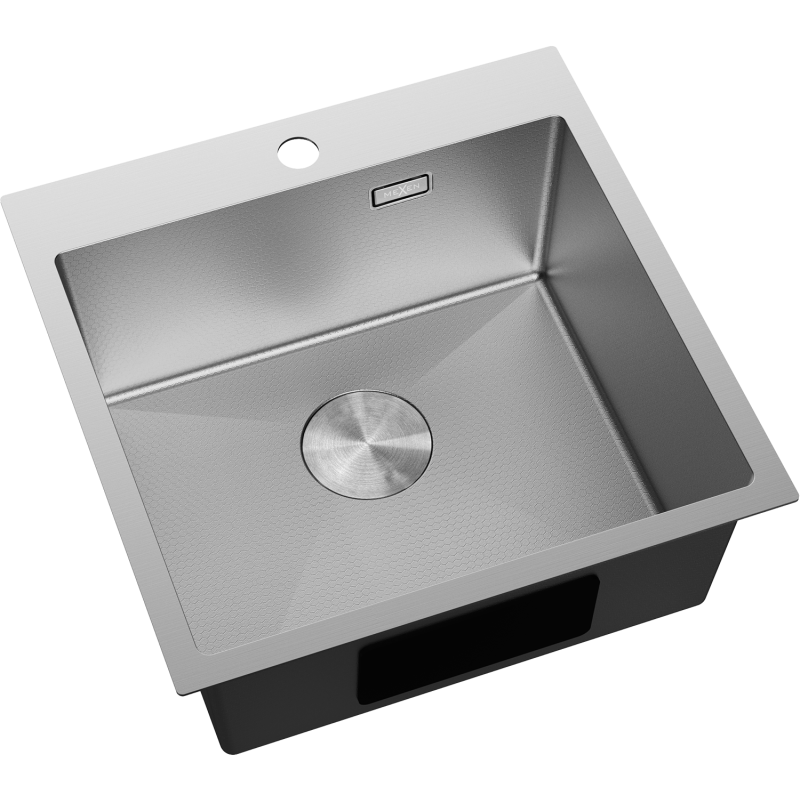 Mexen Solix zlewozmywak stalowy 1-komorowy 500 x 500 mm, inox HC - 6407501000-01HC