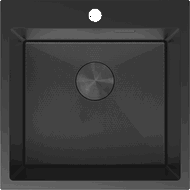 Mexen Solix zlewozmywak stalowy 1-komorowy 500 x 500 mm, czarny HC - 6407501000-70HC