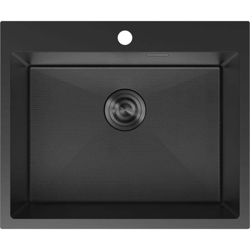 Mexen Solix zlewozmywak stalowy 1-komorowy 600 x 500 mm, czarny HC - 6408601000-70HC