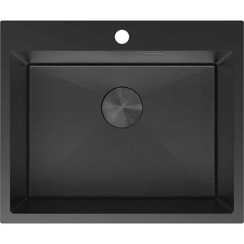 Mexen Solix zlewozmywak stalowy 1-komorowy 600 x 500 mm, czarny HC - 6408601000-70HC
