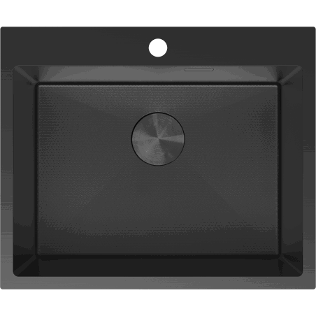 Mexen Solix zlewozmywak stalowy 1-komorowy 600 x 500 mm, czarny HC - 6408601000-70HC