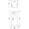 Mexen Trixo zlewozmywak stalowy 1-komorowy 230 x 440 mm, inox - 6411221000-01