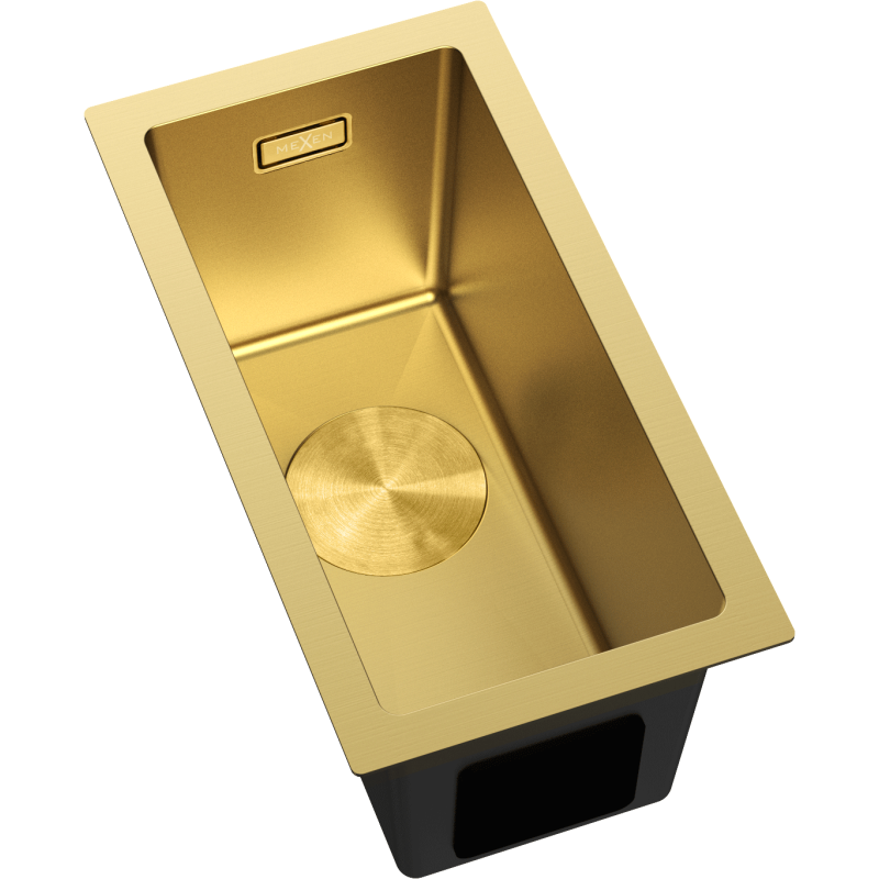 Mexen Trixo zlewozmywak stalowy 1-komorowy 230 x 440 mm, złoty - 6411221000-55