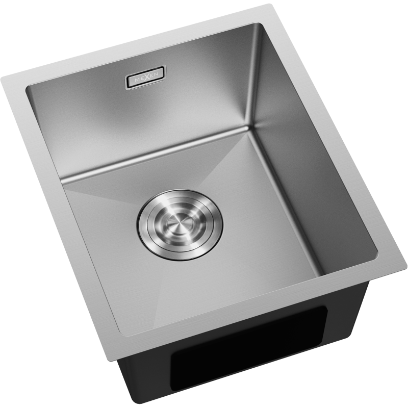 Mexen Trixo zlewozmywak stalowy 1-komorowy 370 x 440 mm, inox - 6412371000-01