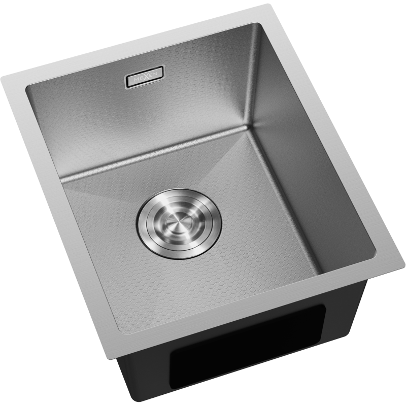 Mexen Trixo zlewozmywak stalowy 1-komorowy 370 x 440 mm, inox HC - 6412371000-01HC