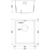 Mexen Trixo zlewozmywak stalowy 1-komorowy 370 x 440 mm, miedź HC - 6412371000-65HC