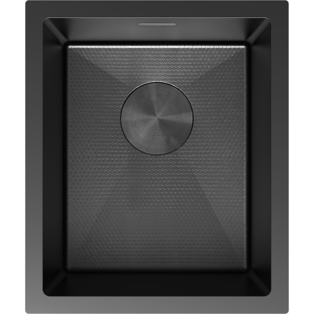 Mexen Trixo zlewozmywak stalowy 1-komorowy 370 x 440 mm, czarny HC - 6412371000-70HC