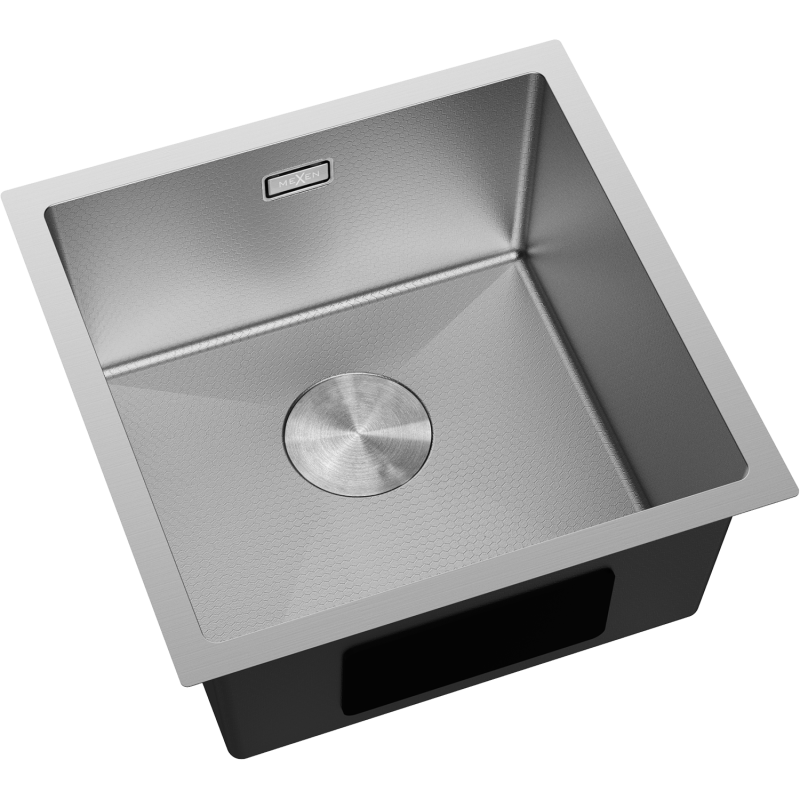 Mexen Trixo zlewozmywak stalowy 1-komorowy 440 x 440 mm, inox HC - 6413441000-01HC