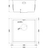 Mexen Trixo zlewozmywak stalowy 1-komorowy 440 x 440 mm, złoty - 6413441000-55