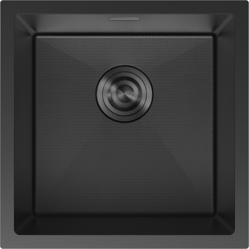 Mexen Trixo zlewozmywak stalowy 1-komorowy 440 x 440 mm, czarny HC - 6413441000-70HC