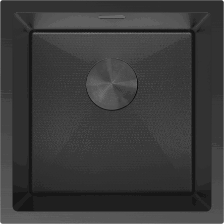 Mexen Trixo zlewozmywak stalowy 1-komorowy 440 x 440 mm, czarny HC - 6413441000-70HC