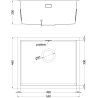 Mexen Trixo zlewozmywak stalowy 1-komorowy 540 x 440 mm, inox HC - 6414541000-01HC