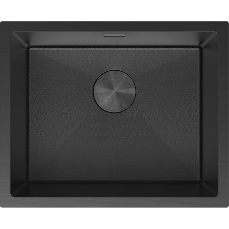 Mexen Trixo zlewozmywak stalowy 1-komorowy 540 x 440 mm, czarny HC - 6414541000-70HC