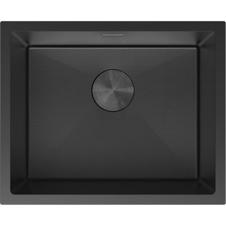 Mexen Trixo zlewozmywak stalowy 1-komorowy 540 x 440 mm, czarny HC - 6414541000-70HC