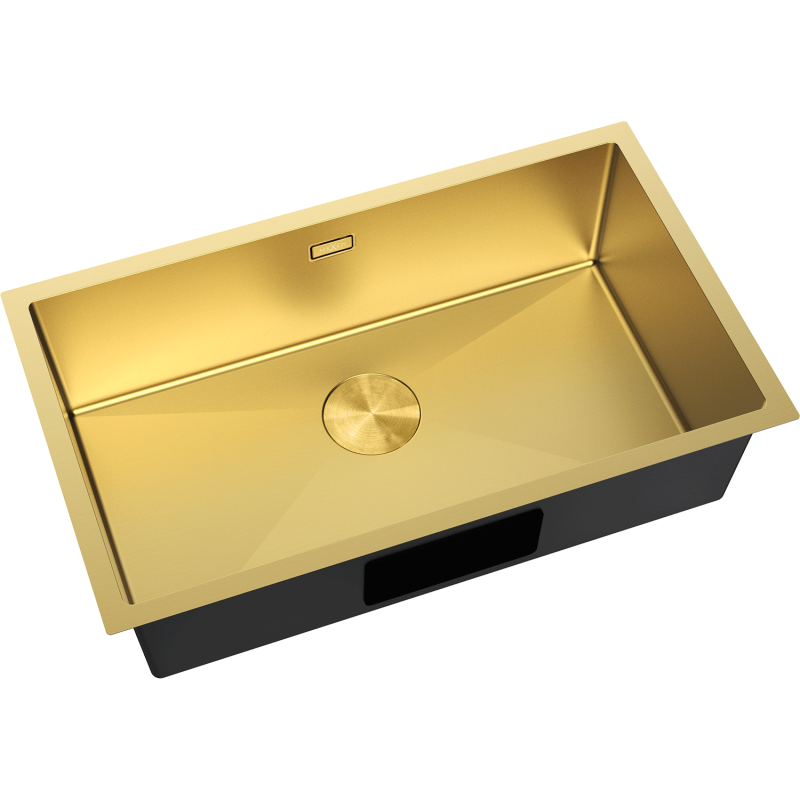 Mexen Trixo zlewozmywak stalowy 1-komorowy 750 x 440 mm, złoty - 6415751000-55