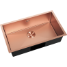 Mexen Trixo zlewozmywak stalowy 1-komorowy 750 x 440 mm, miedź - 6415751000-65
