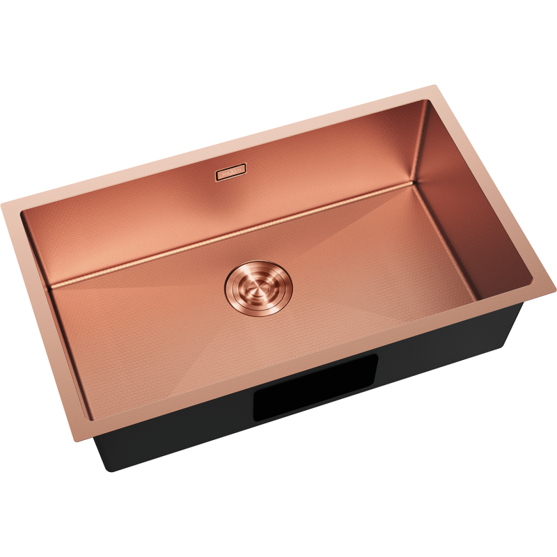 Mexen Trixo zlewozmywak stalowy 1-komorowy 750 x 440 mm, miedź HC - 6415751000-65HC