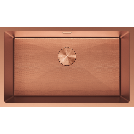 Mexen Trixo zlewozmywak stalowy 1-komorowy 750 x 440 mm, miedź HC - 6415751000-65HC