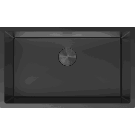 Mexen Trixo zlewozmywak stalowy 1-komorowy 750 x 440 mm, czarny - 6415751000-70