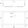 Mexen Trixo zlewozmywak stalowy 1-komorowy 750 x 440 mm, czarny HC - 6415751000-70HC
