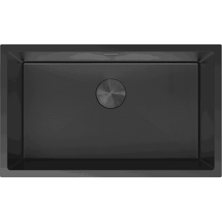Mexen Trixo zlewozmywak stalowy 1-komorowy 750 x 440 mm, czarny HC - 6415751000-70HC