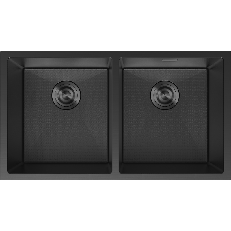 Mexen Binox zlewozmywak stalowy 2-komorowy 800 x 450 mm, czarny HC - 6421802000-70HC