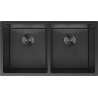 Mexen Binox zlewozmywak stalowy 2-komorowy 800 x 450 mm, czarny HC - 6421802000-70HC
