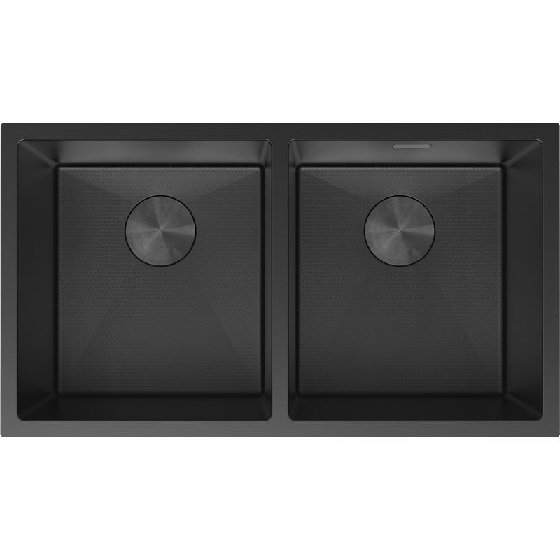 Mexen Binox zlewozmywak stalowy 2-komorowy 800 x 450 mm, czarny HC - 6421802000-70HC