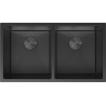 Mexen Binox zlewozmywak stalowy 2-komorowy 800 x 450 mm, czarny HC - 6421802000-70HC