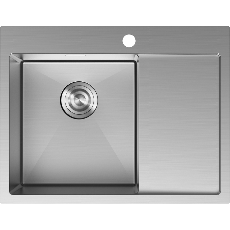 Mexen Exar zlewozmywak stalowy 1-komorowy z ociekaczem, lewy 620 x 480 mm, inox - 6431621005L-01