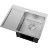 Mexen Exar zlewozmywak stalowy 1-komorowy z ociekaczem prawy 620 x 480 mm, inox - 6432621005P-01